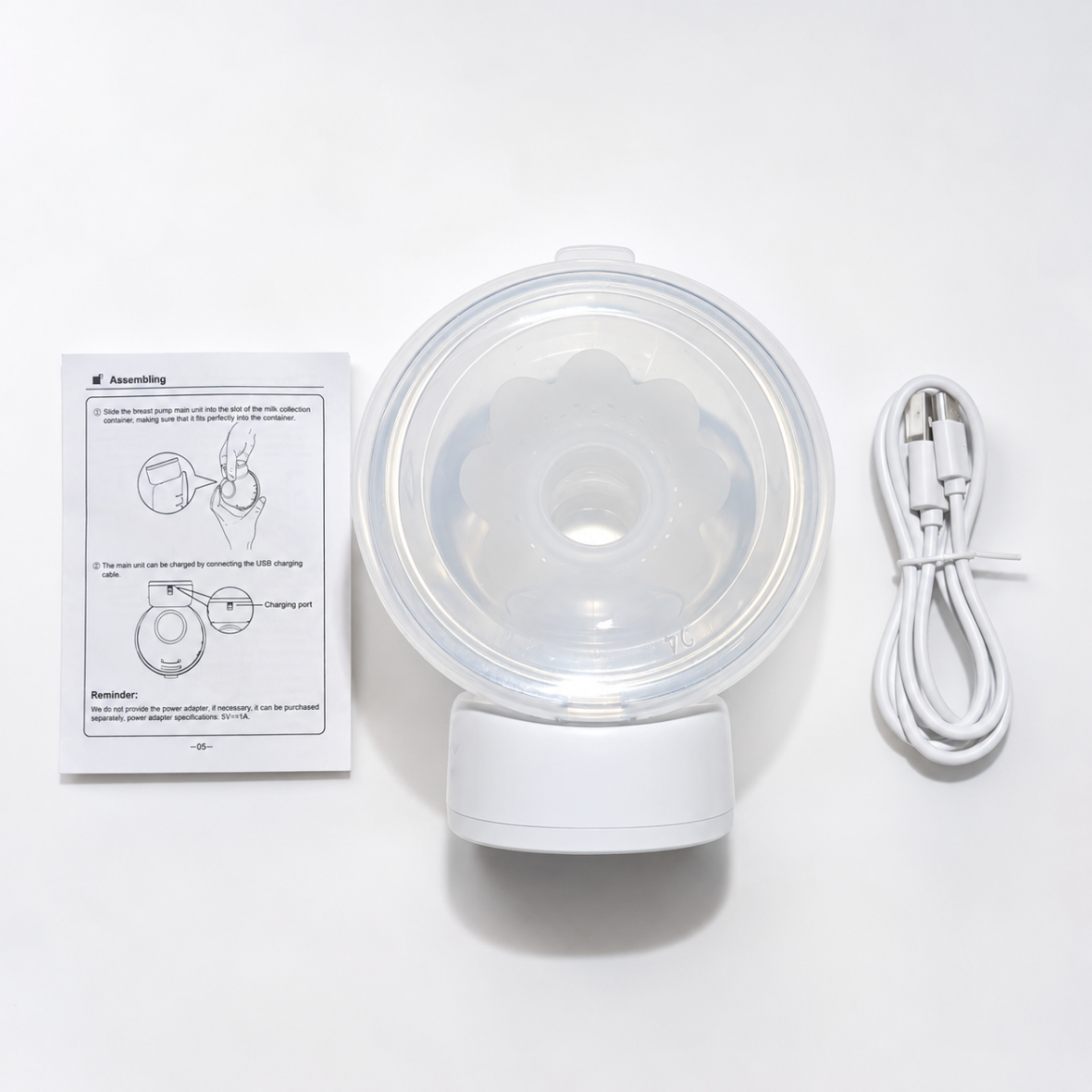 Extractor de Leche Eléctrico Manos Libres 4 Modos USB-C