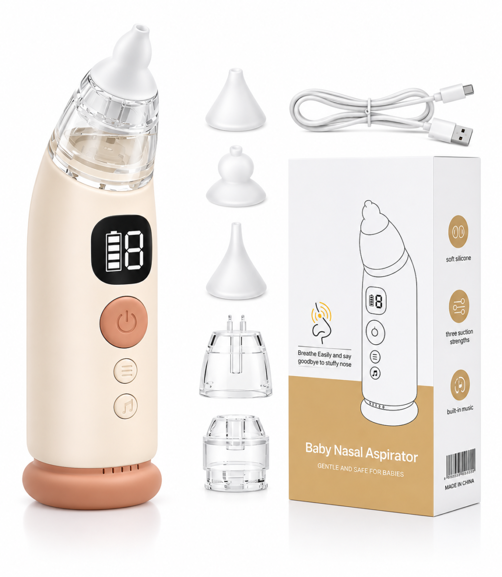 Aspirador Nasal Eléctrico para Bebé Recargable con Pantalla