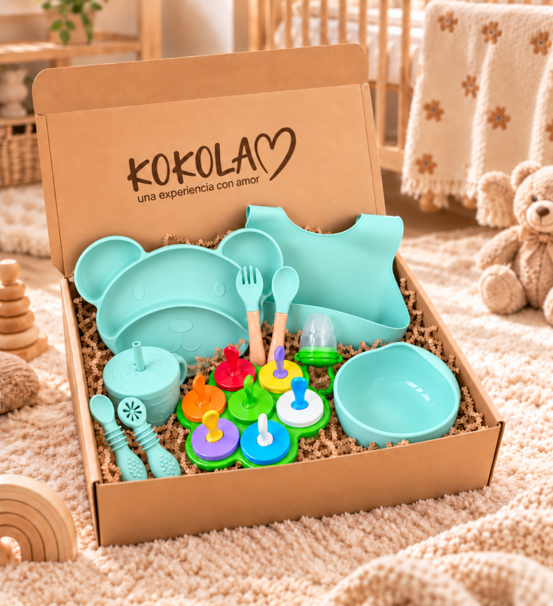 Set de Alimentación Osito de Silicona Calipso